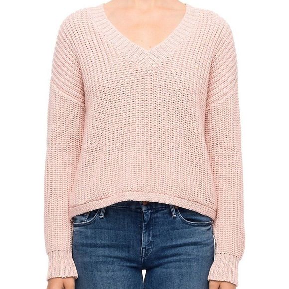 Line - Knit V-Neck Sweater Pink - Picture 4 of 7